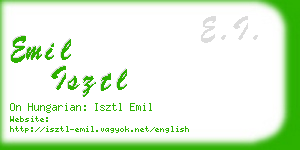 emil isztl business card